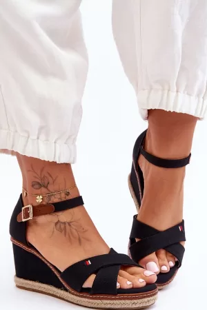 Sandale cu talpă tip pană model 181775 Step in style